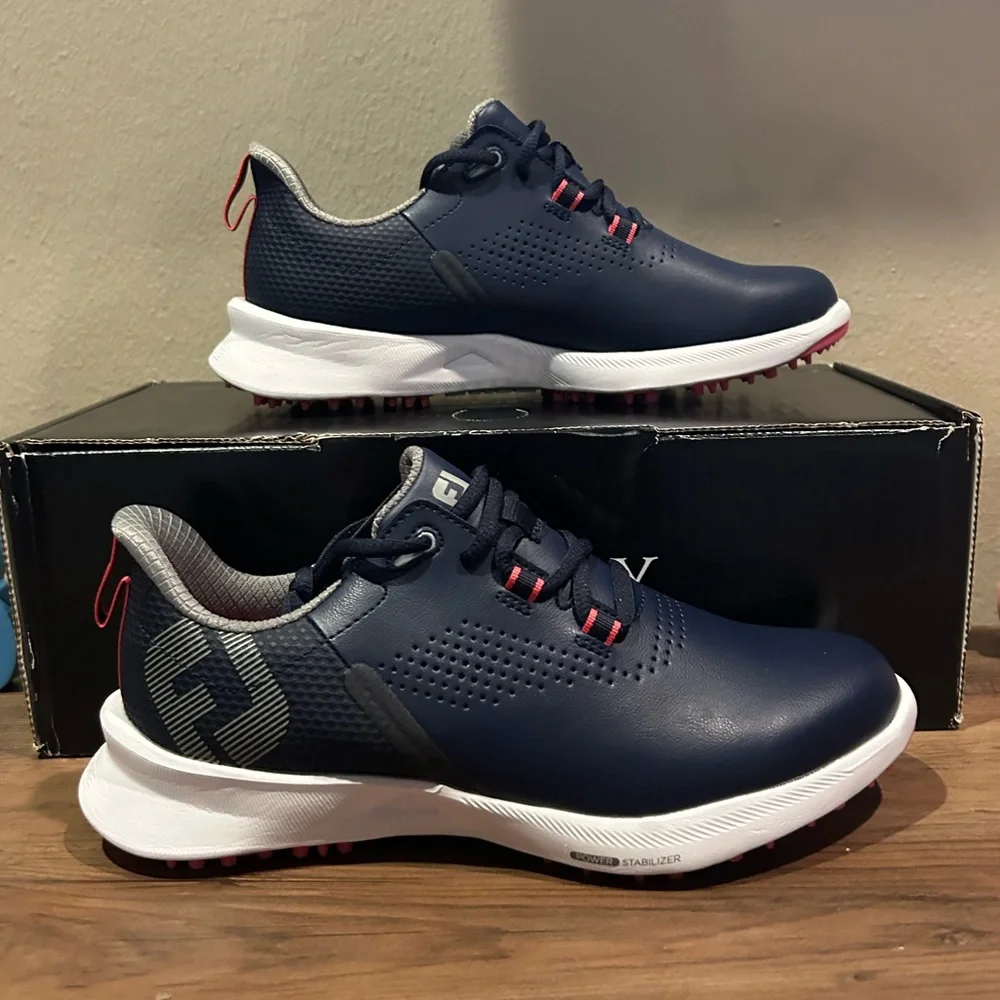 FootJoy Women’s Fuel Golf Shoes-Navy/Hot Pink- Size 7 NIB⛳️ - Picture 2 of 11